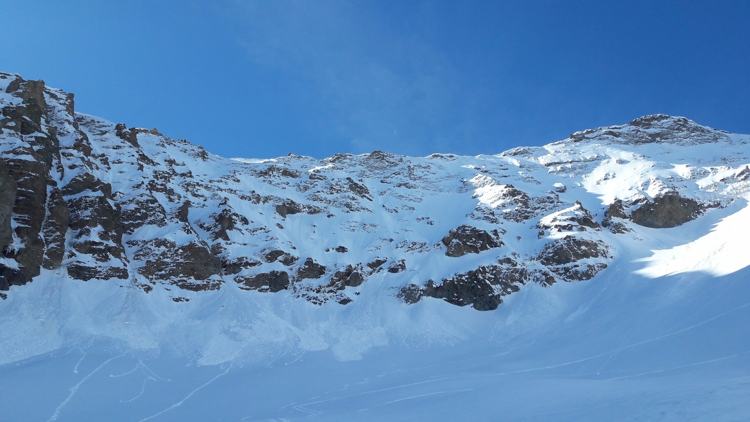La Diagonale NW vue des abords du glacier du Combeynot