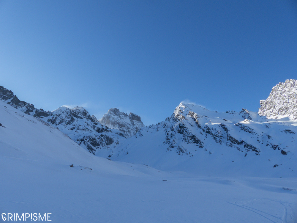 Le Col de Valante sous le Viso, et la Pointe Joanne juste à droite