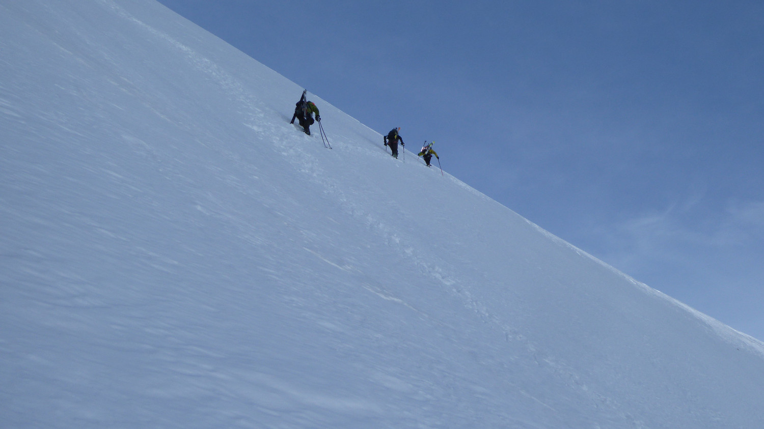 Traversée raide de gauche à droite