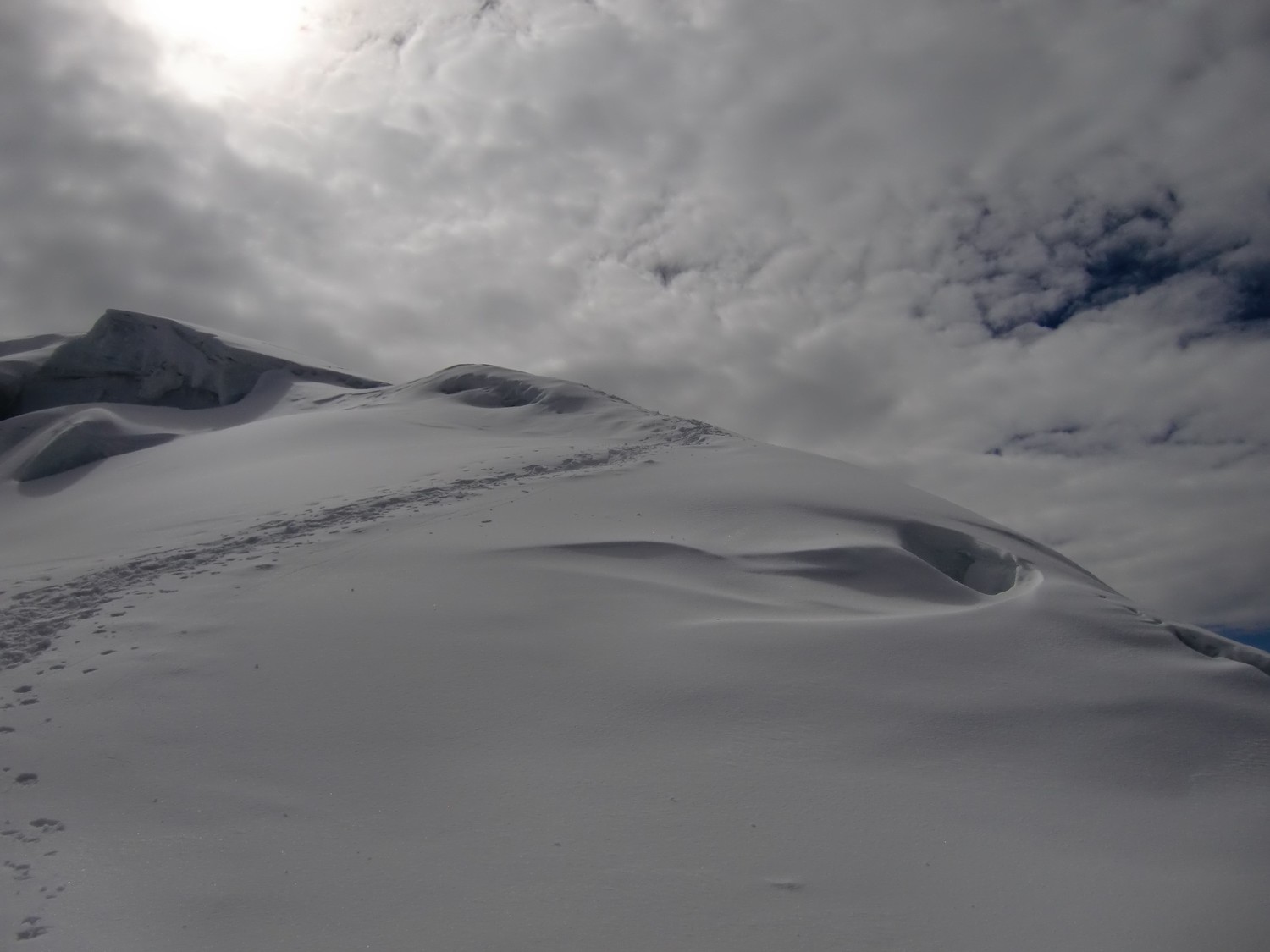 Les pentes douces avant le sommet
