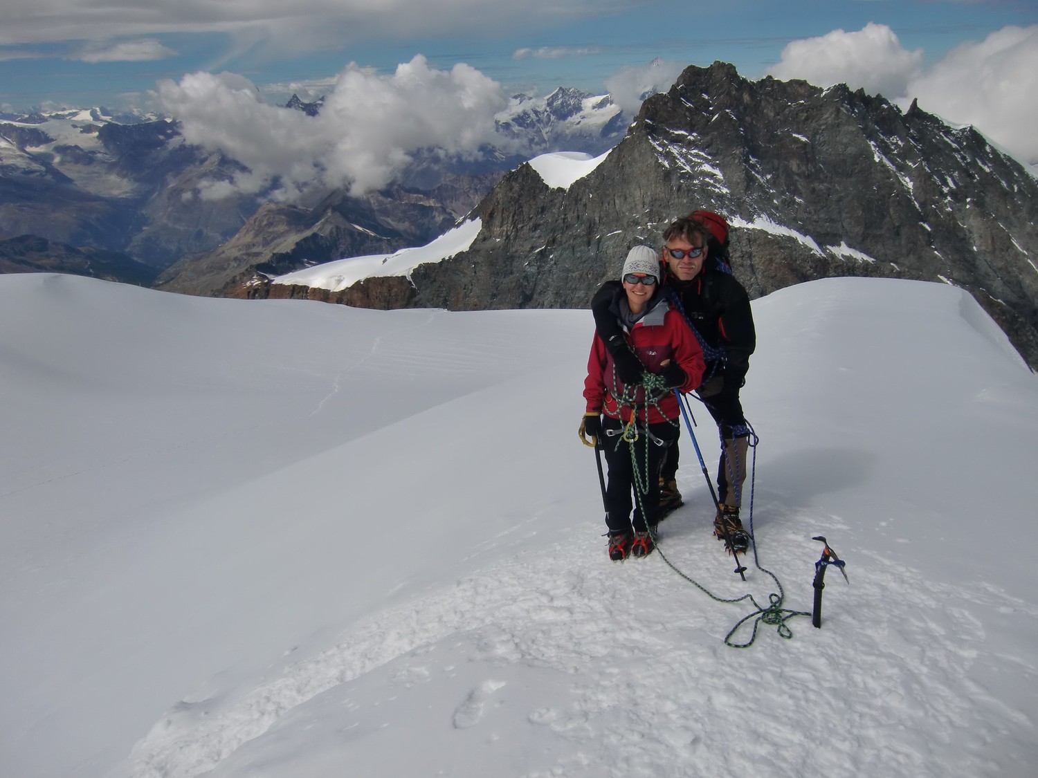 Avant l'arête sommitale