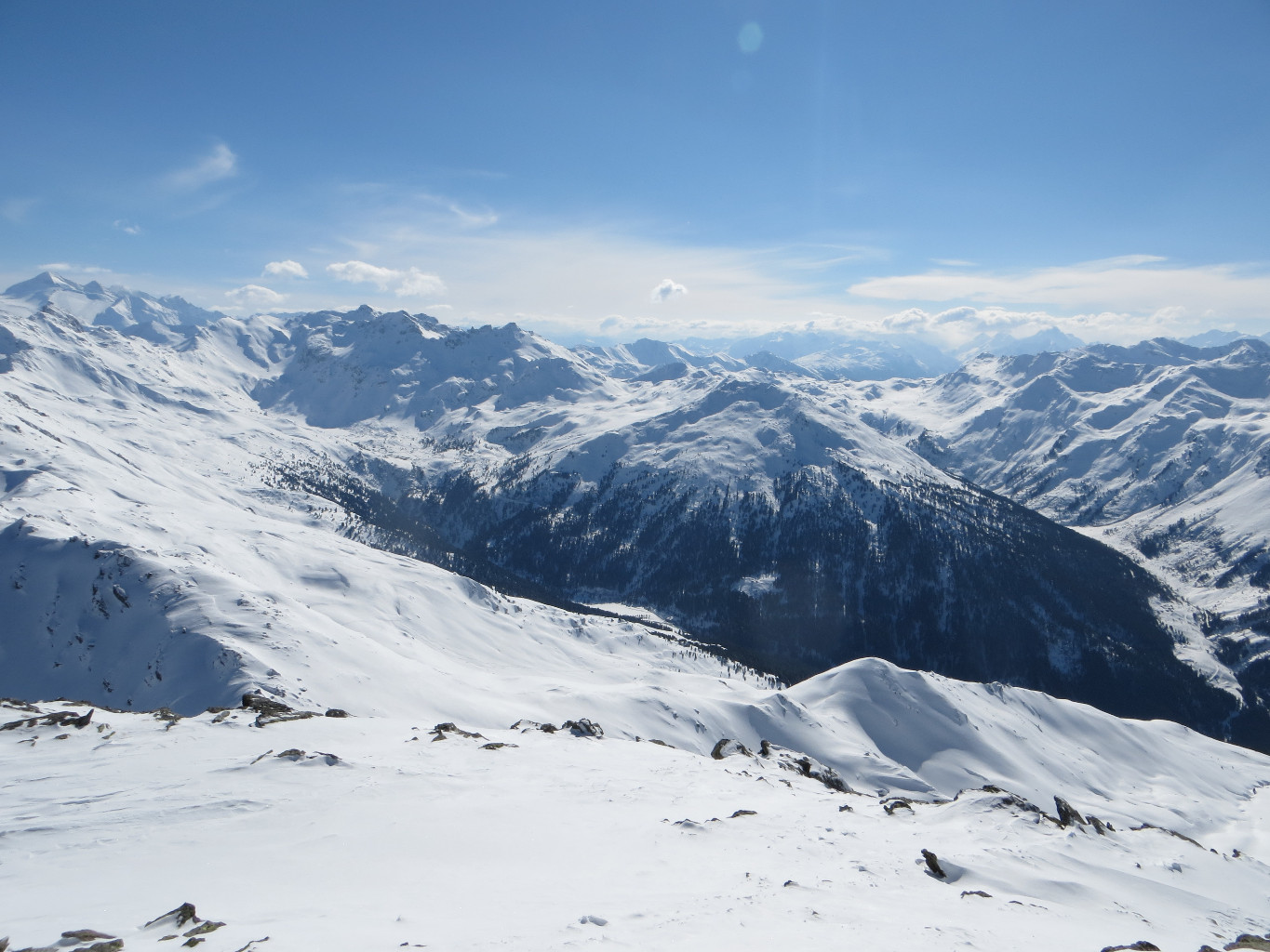 View from Hirzer, looking S to Lizum