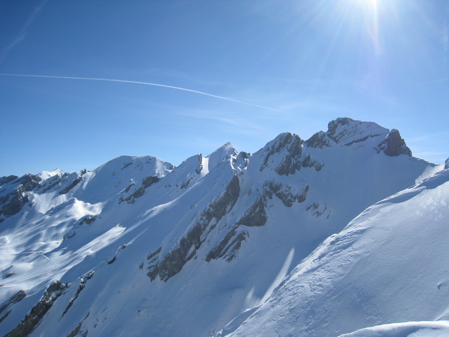 la chaîne des Aravis vue depuis Aig des calvaires