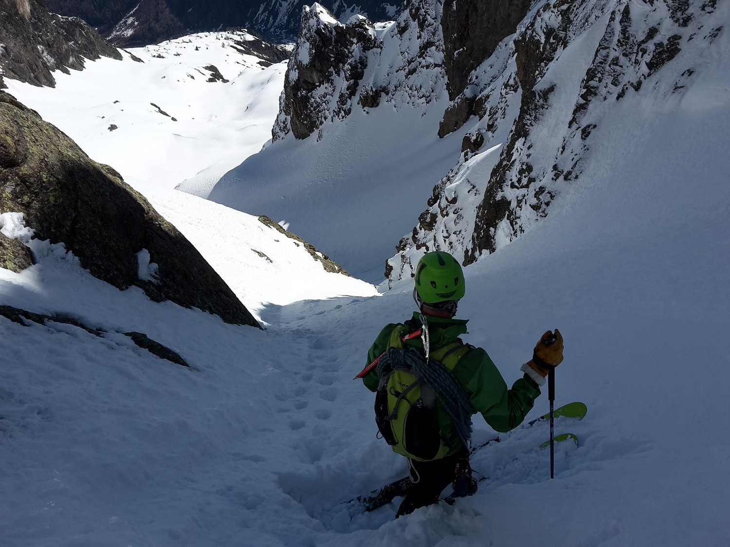 descente dans le couloir