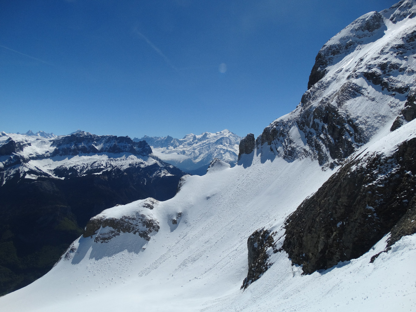 Mont blanc depuis le somet du couloir