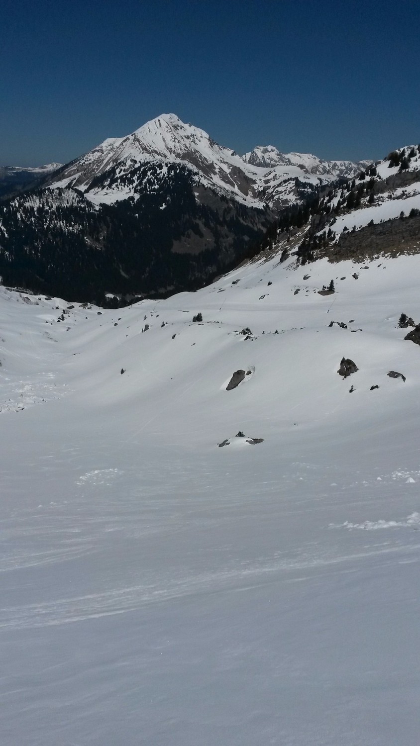 fin de la descente et Mont de Grange
