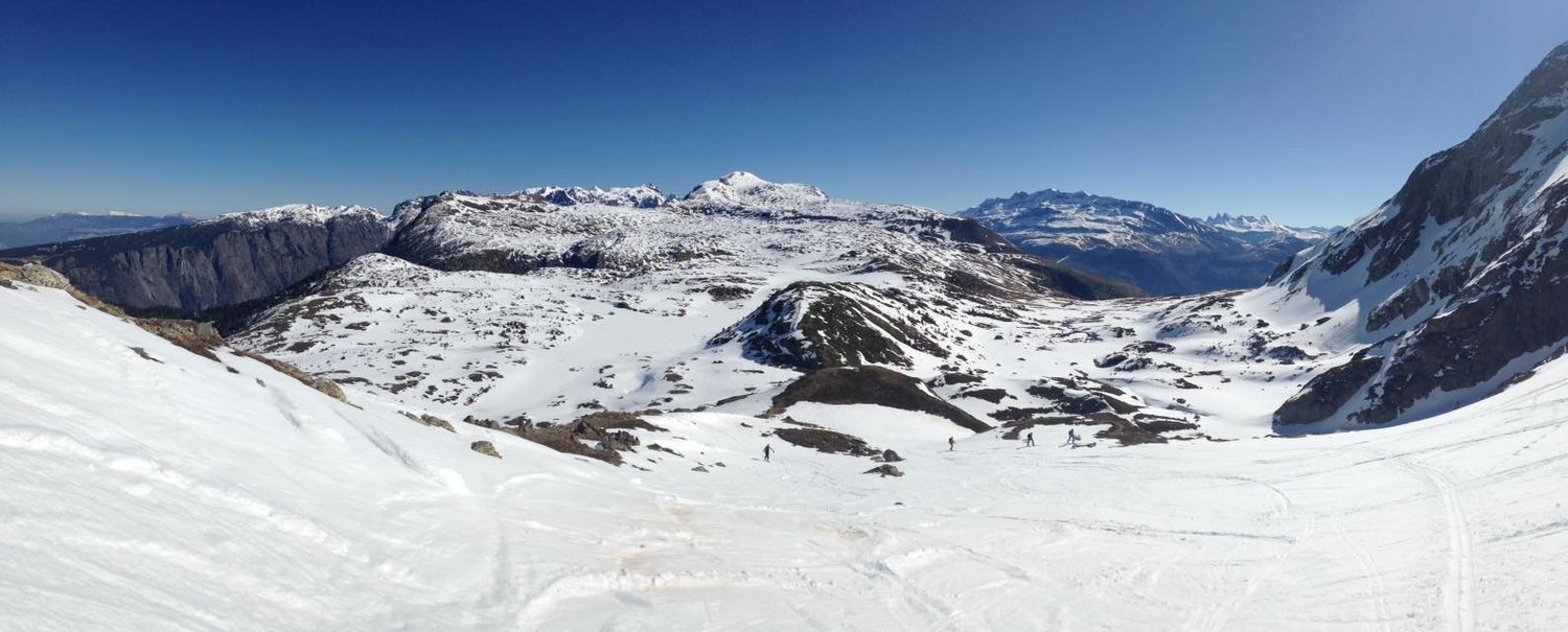 Panoramique sur le plateau du lac Fourchu