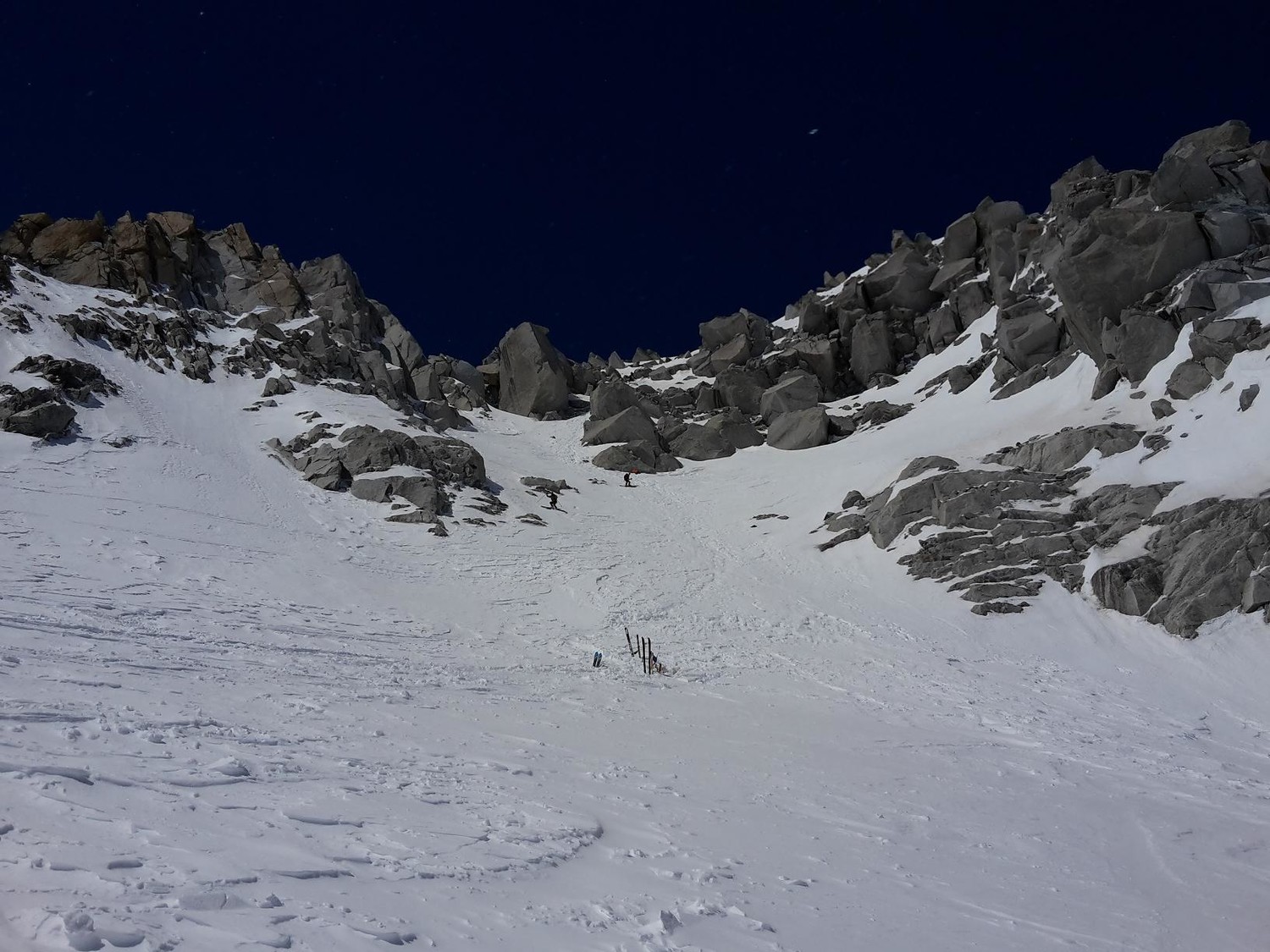 descente de la pente d'accés