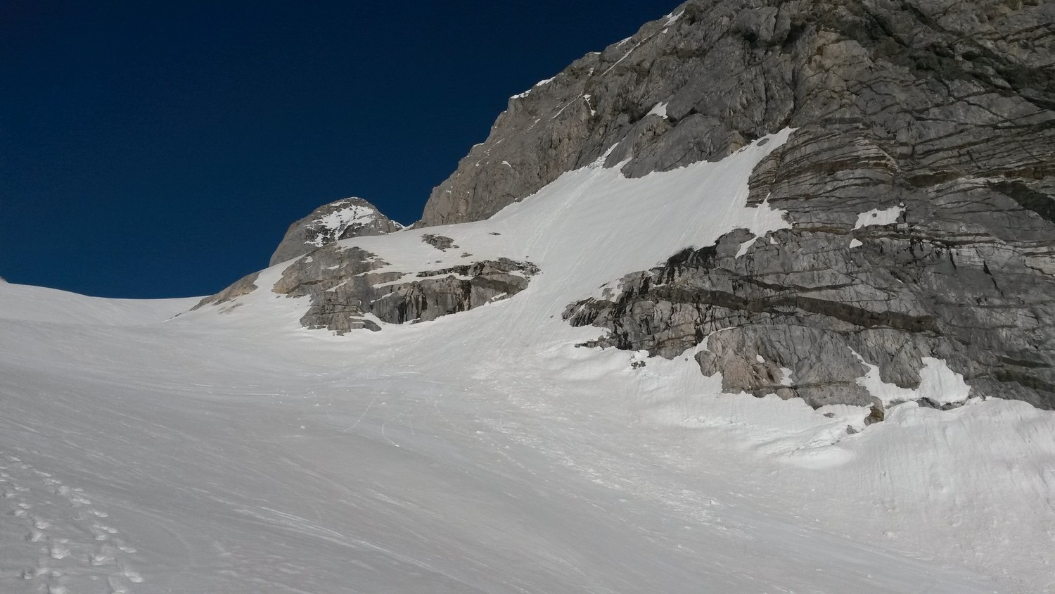 Da la montée, debut du glacier
