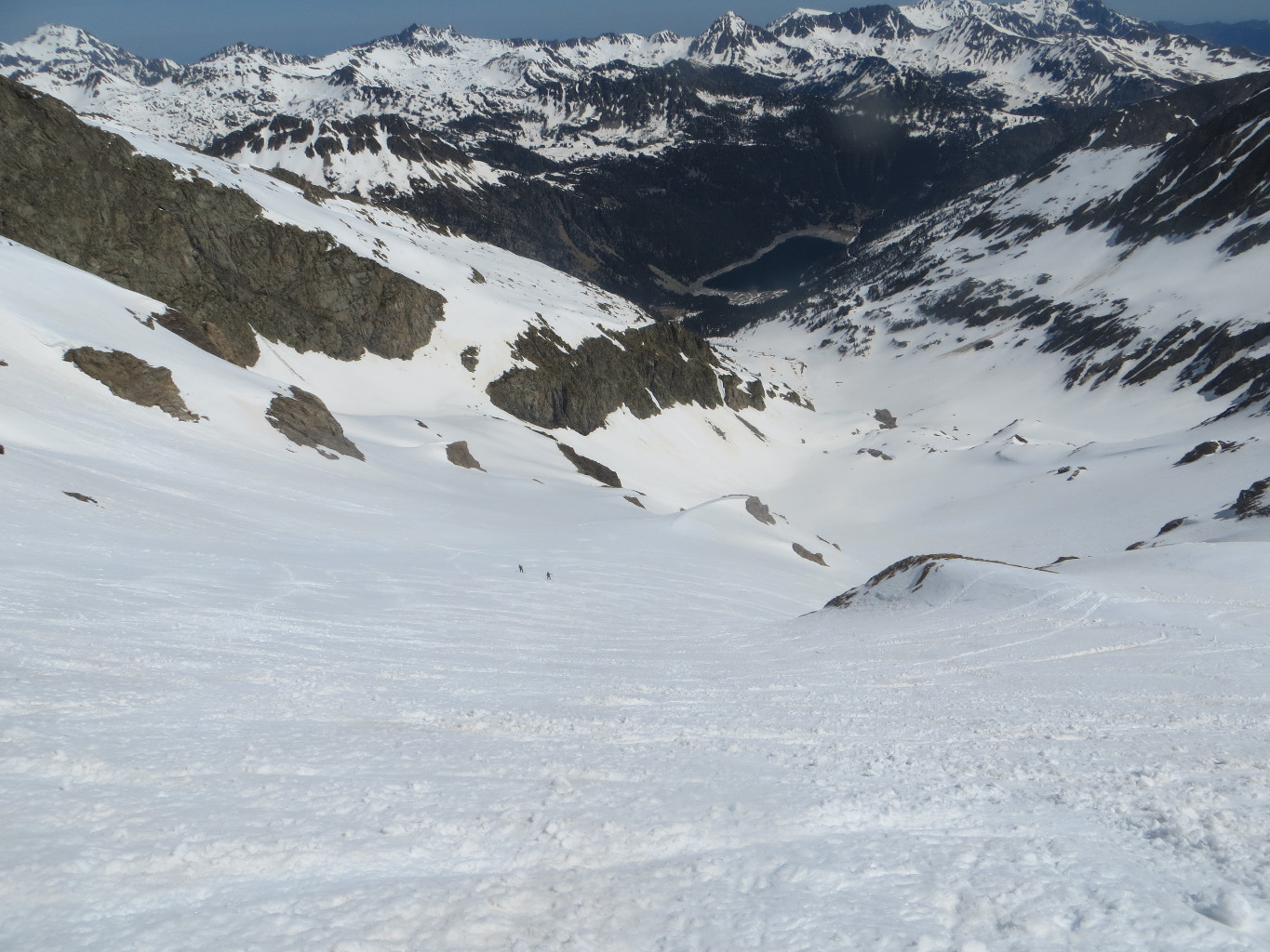 Départ descente versant NE