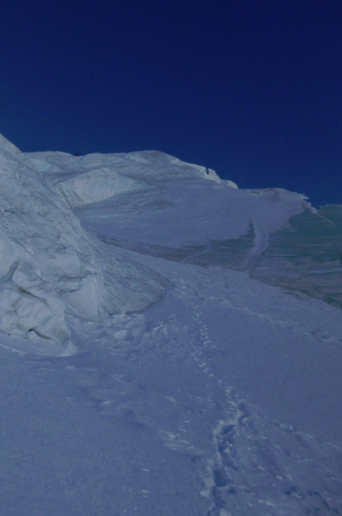 Le passage des seracs dans le Gardien
