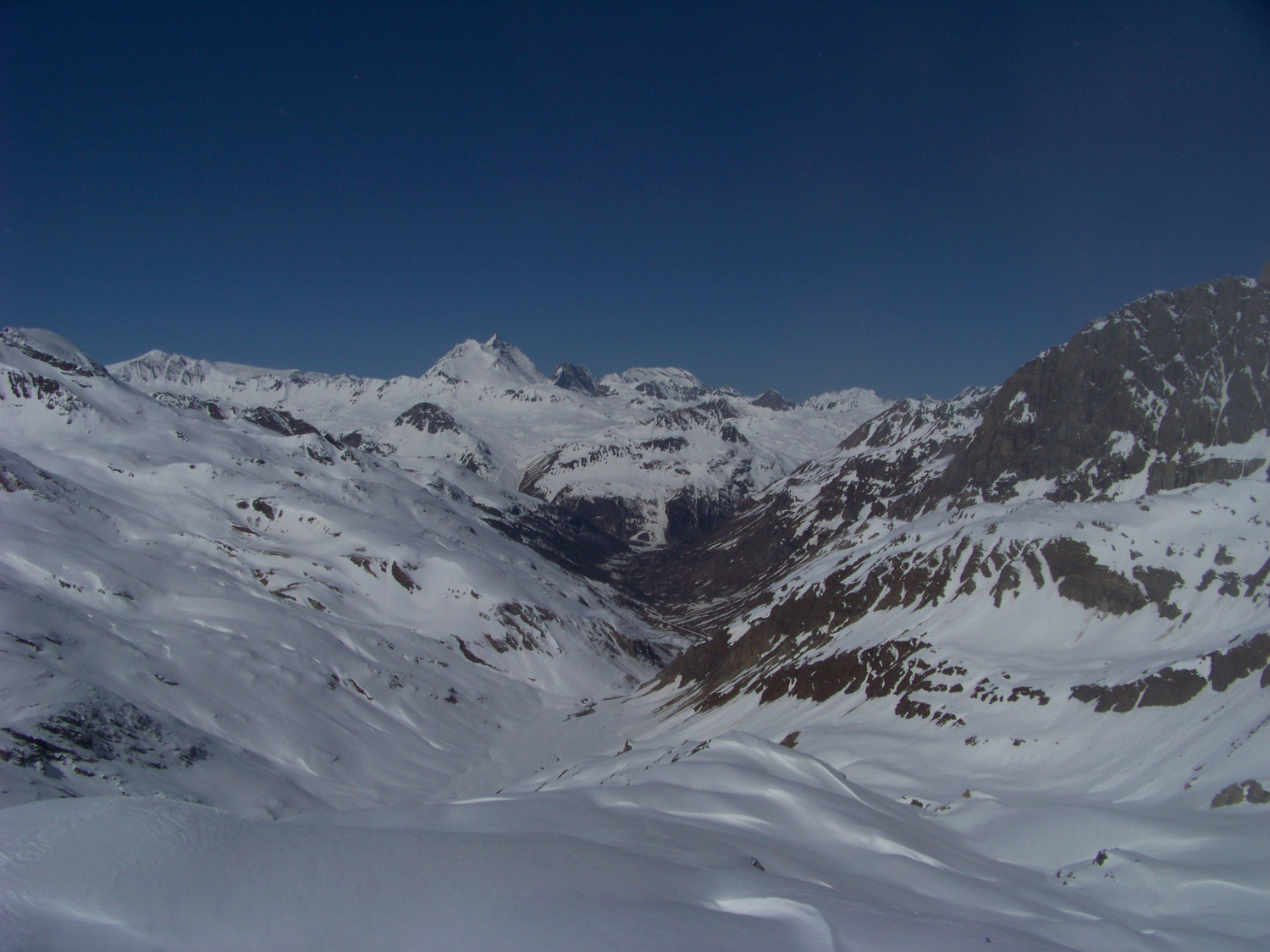 Vue du sommet sur val d'Isère.