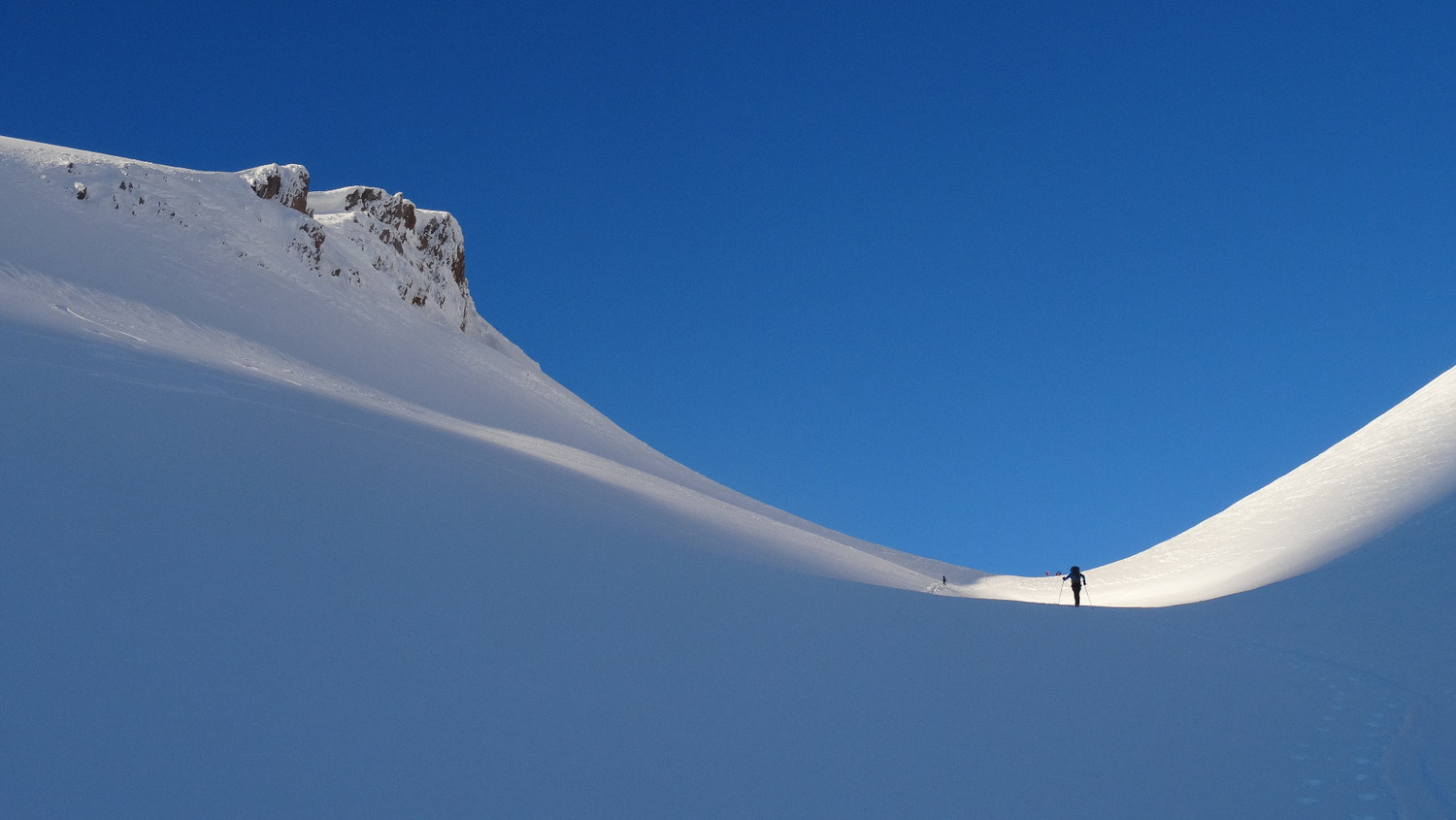 Arrivée magique au col Ferret