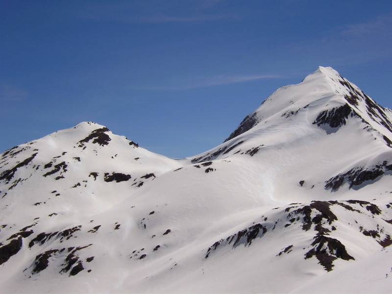 pic de Gabiet (à droite) et le col 2477m