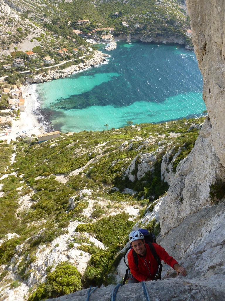 Emmanuel arrive au premier relais
