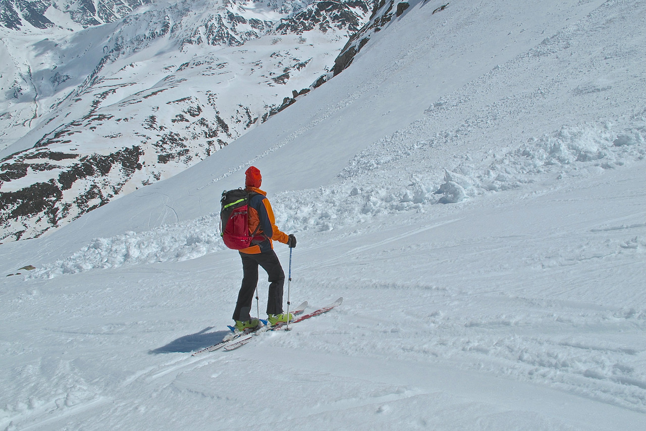 Avalanche récente, mais pas du jour.