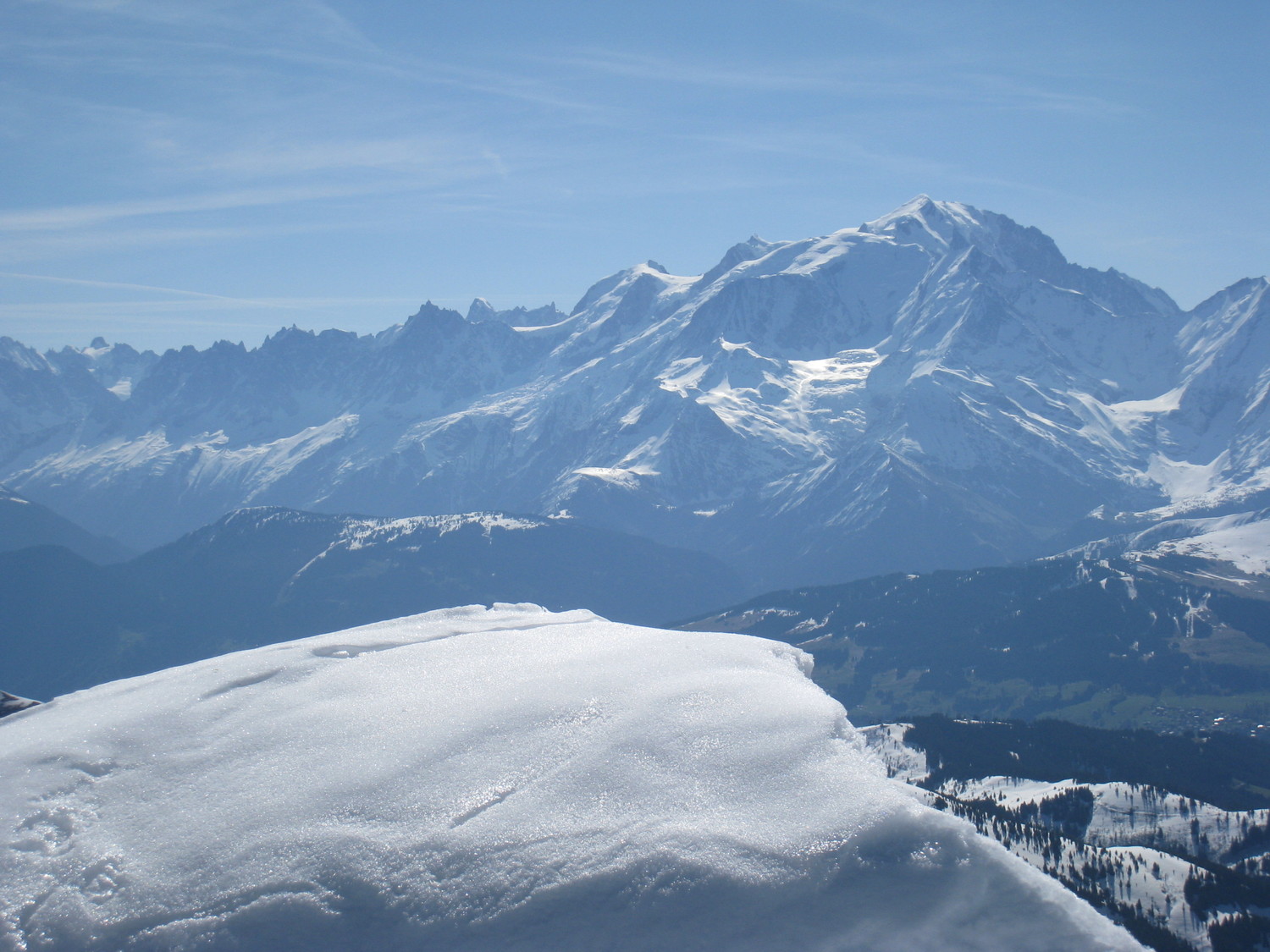 Mt Blanc vu depuis sommet de la Gde Balmaz(2616m)