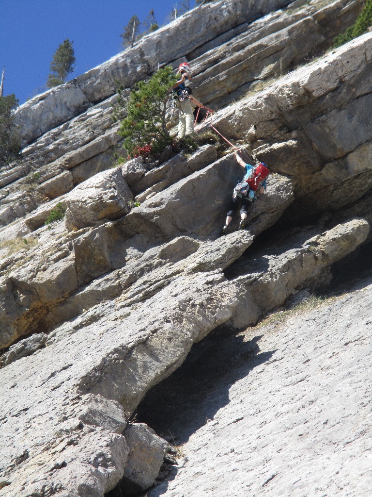 Le passage du petit surpomb de L1