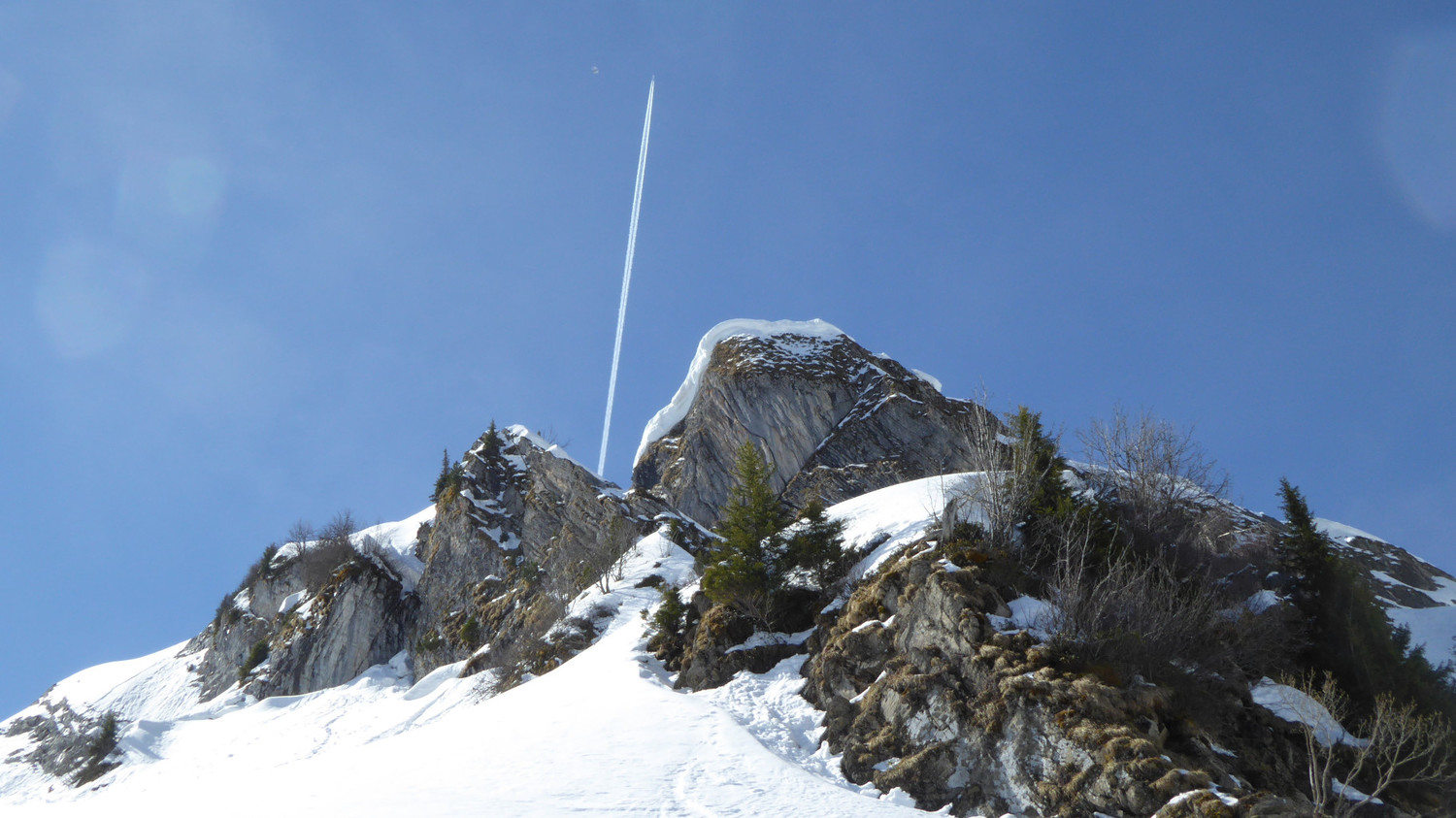 Juste sous la pointe de la Rouelletaz