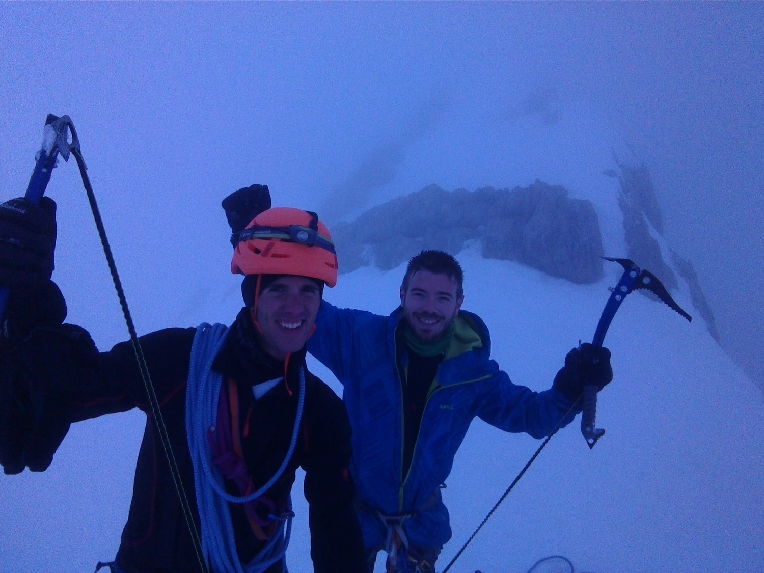 Col Swan, brouillard.