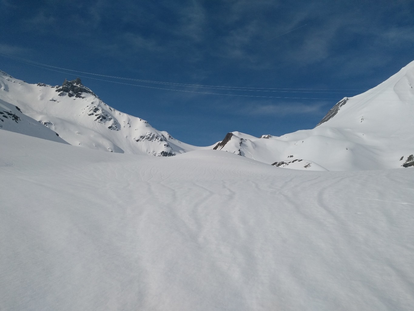 Arrivée sous le col du Bonhomme