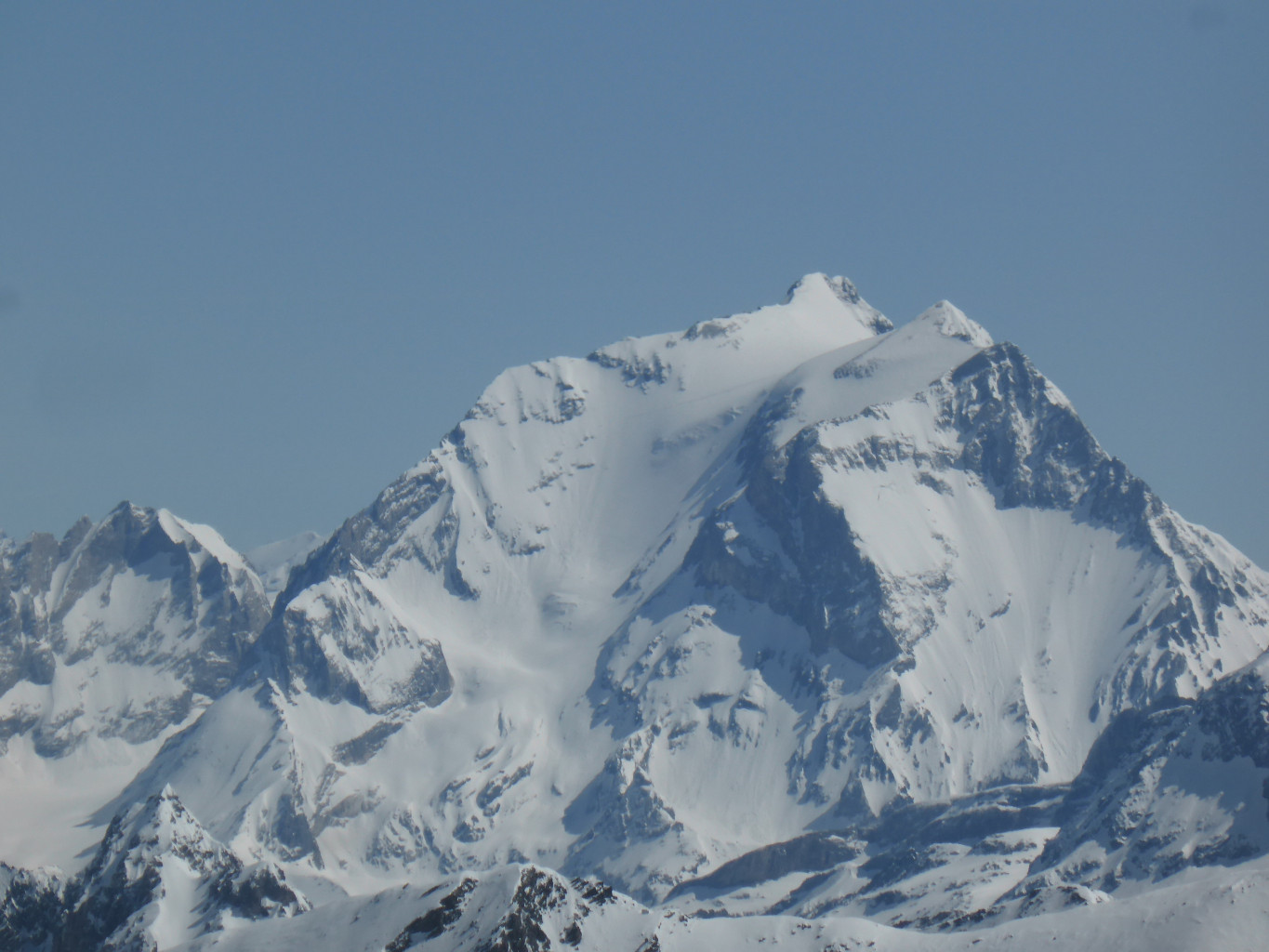 La Grande Casse vue de Val Thorens, prometteuse sous le ciel bleu...