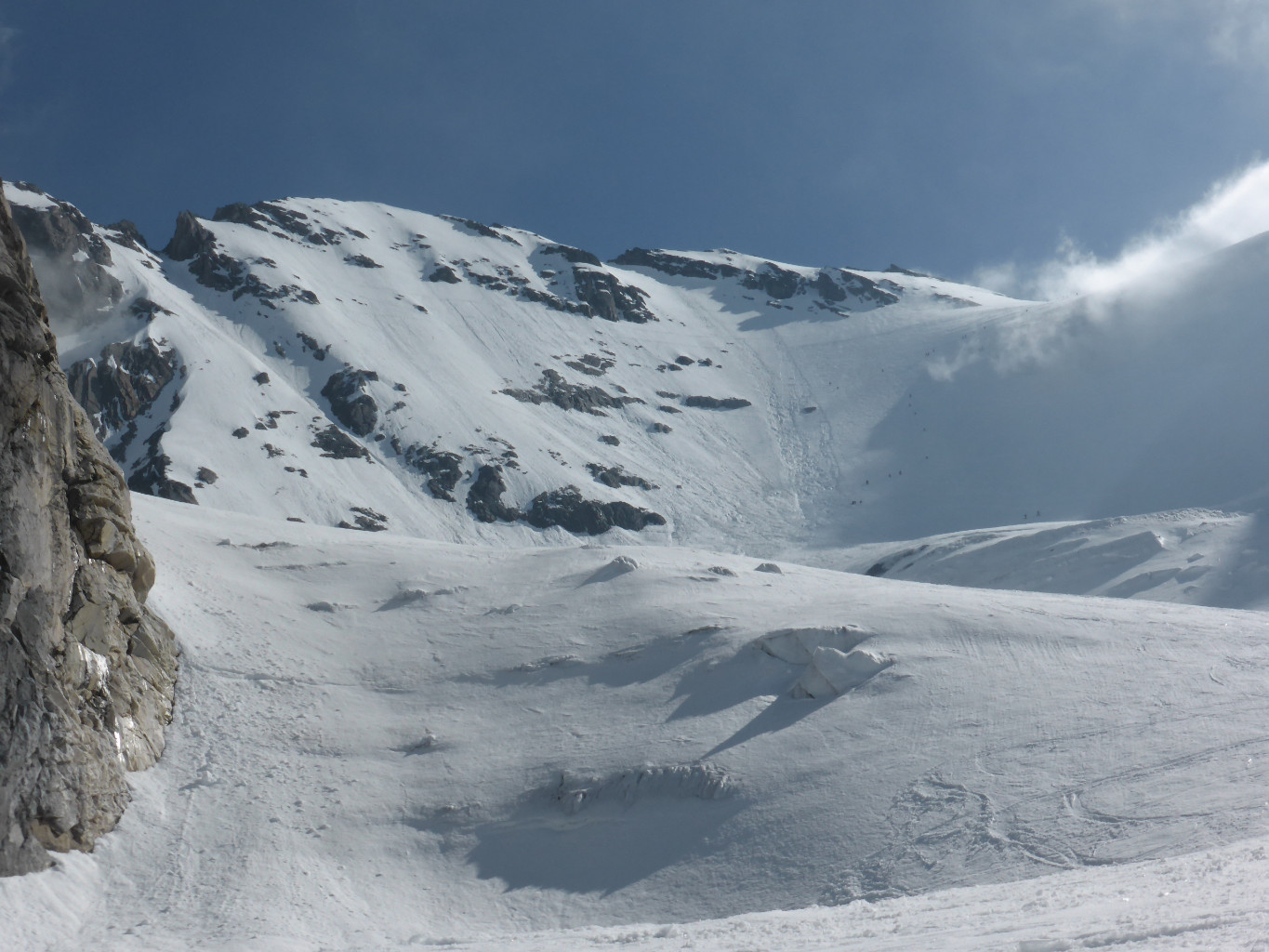Le haut des Grands Couloirs