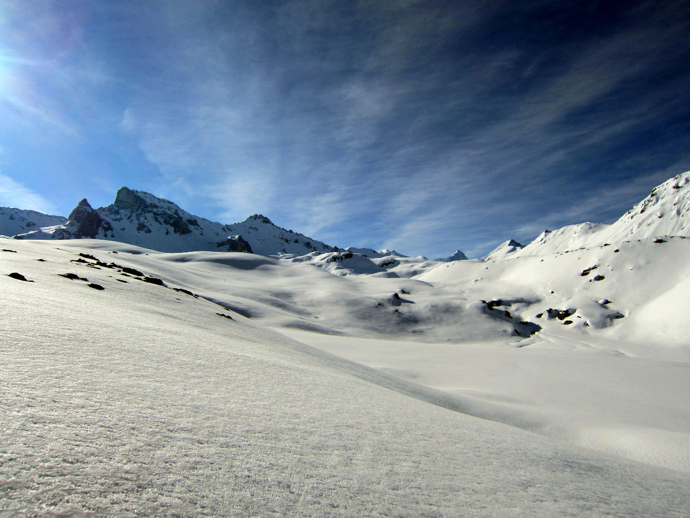 Plat du Touno - Boudri et Pointe de Forcletta à gauche