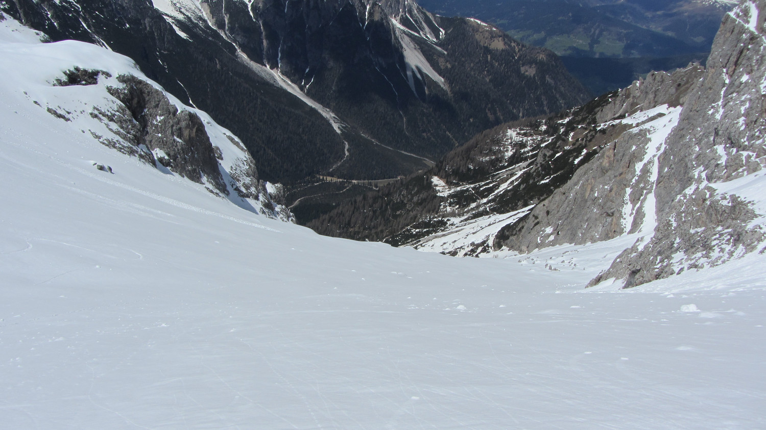 Il vallone di discesa dal passo della Sentinella