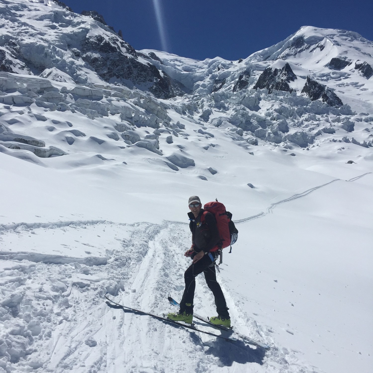 sur le glacier des Bossons