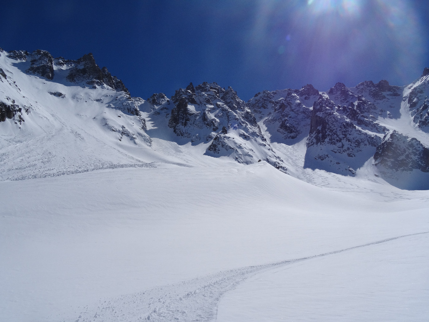 Les 2 couloirs du jour, au centre