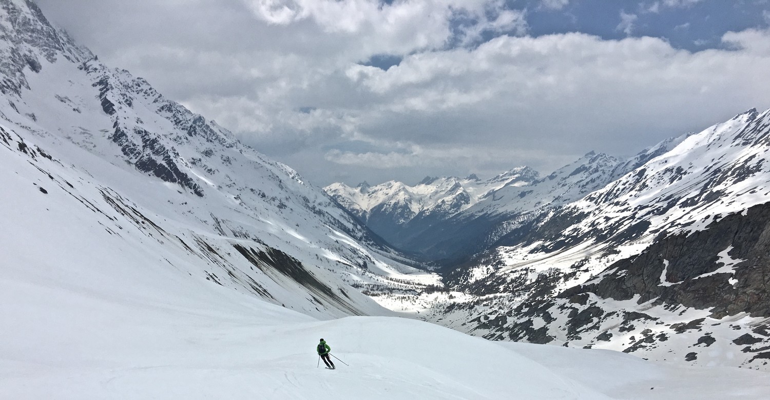 Conditions d'enneigement en bas du Langgletscher