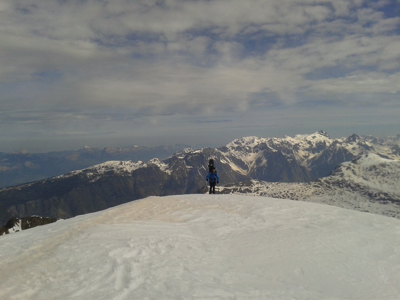 en arrivant au sommet