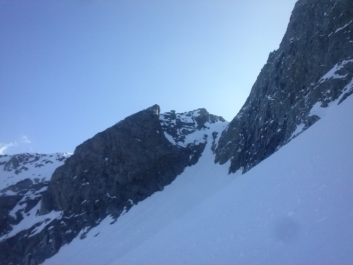 Le petit couloir d'accès au Bächenfirn