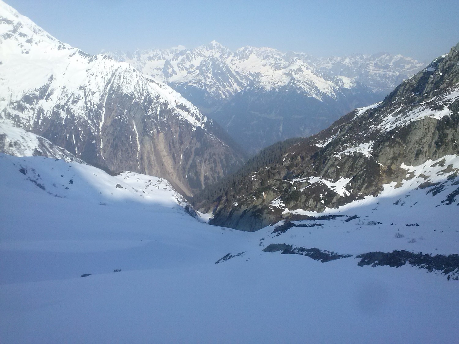 Belle descente sur Oberalp