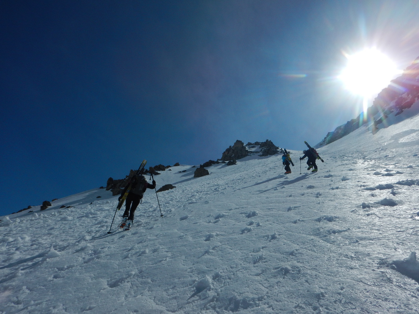 Montée en crampons au cxol de la nova