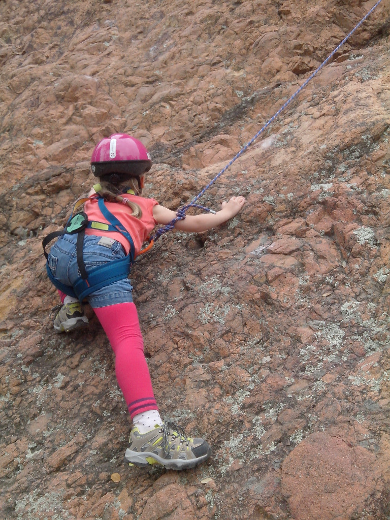 En pleine action.