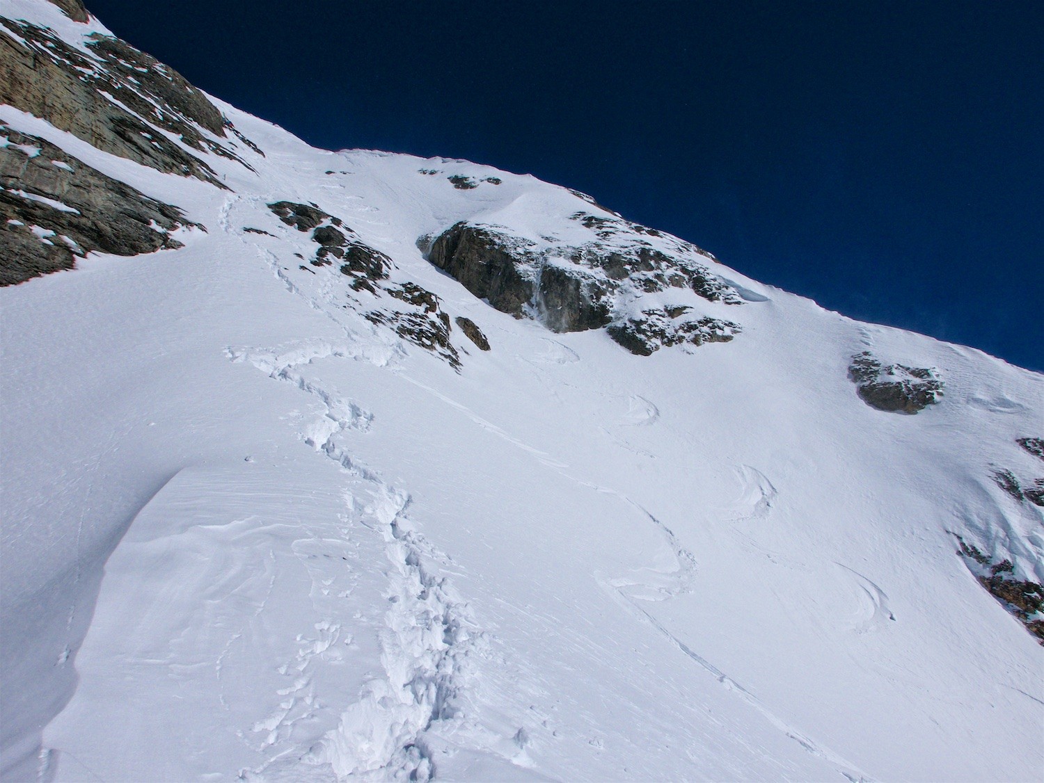 Le haut du couloir SE du Wetterhorn