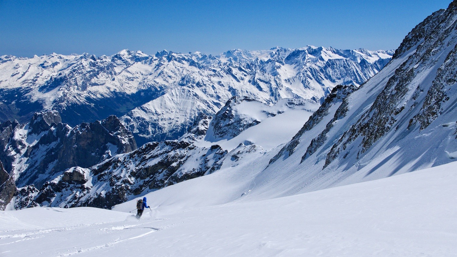 Descente sur le Wellhornsattel