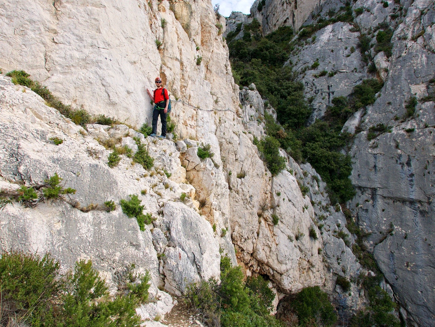 Le passage expo de la descente du col du Devenson