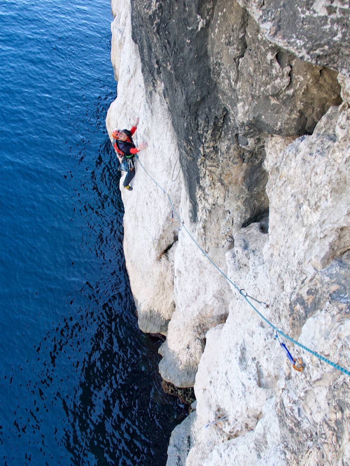 Dans la longueur en 6a+ de Bora Bora