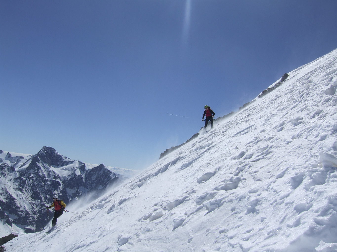 descente de la pente finale