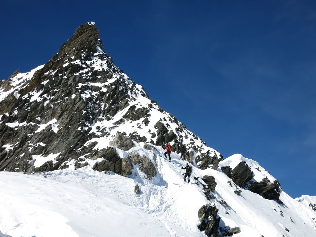 Sous le Rorspitzli, traversée versant nord