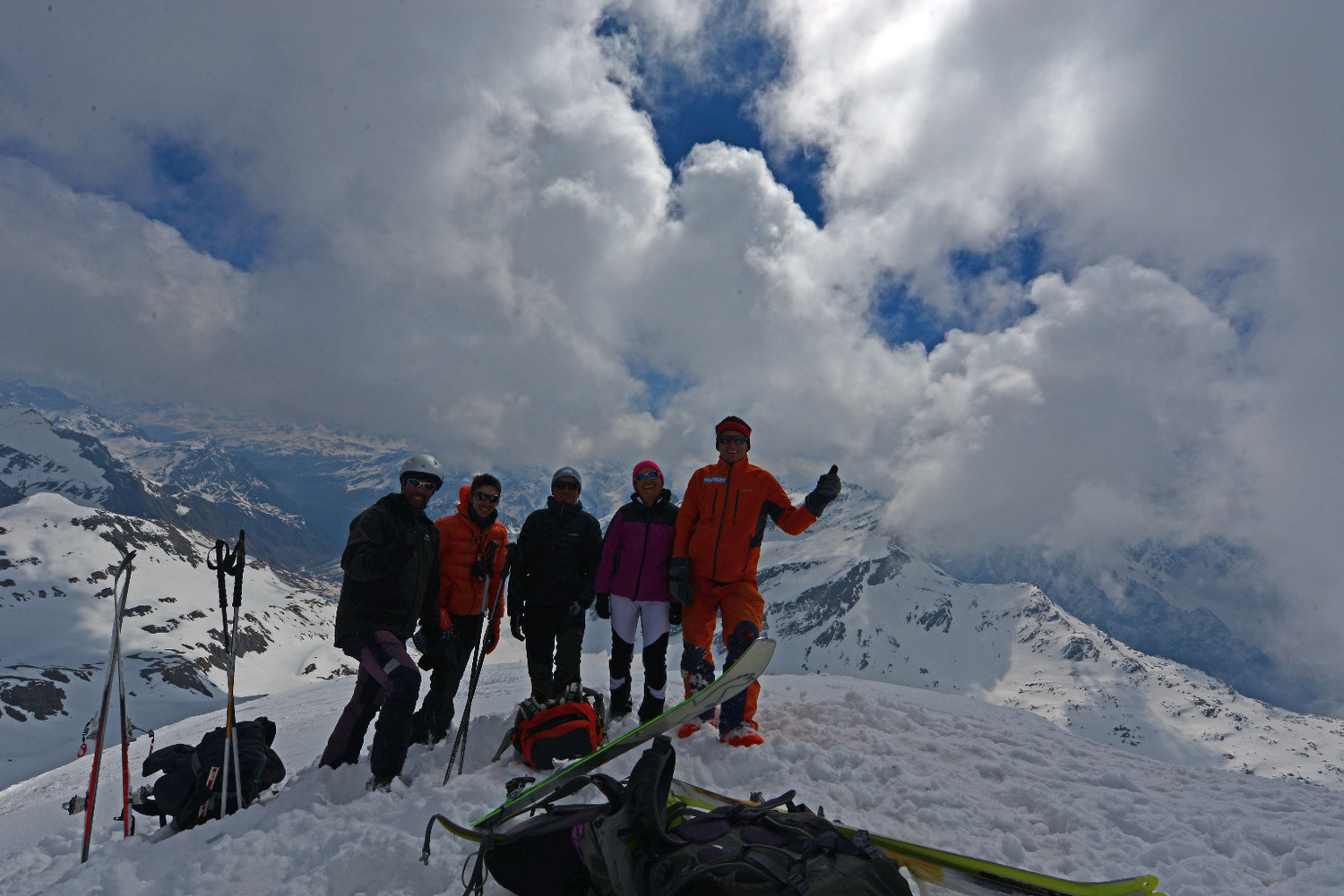 Autoscatto in cima al Gletscherhorn 3107m