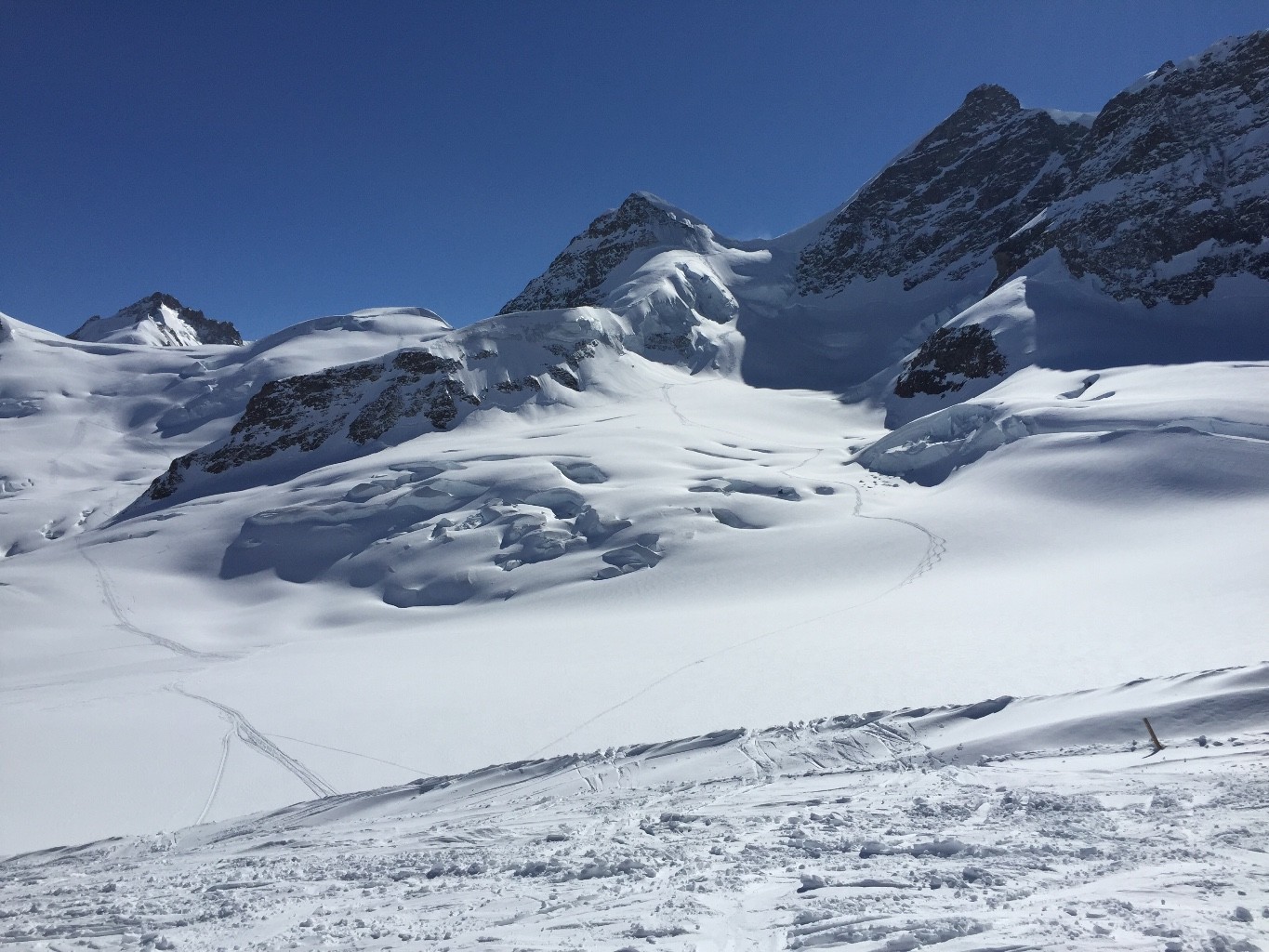 L'itinéraire global vu du Mönchjoch