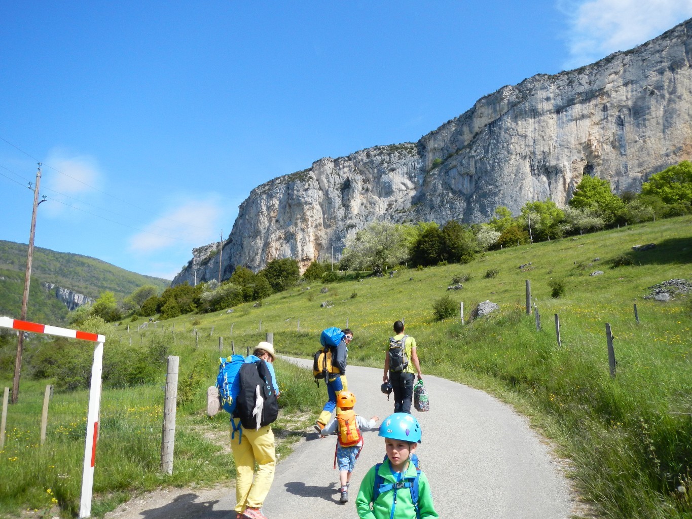 Départ pour la grimpe
