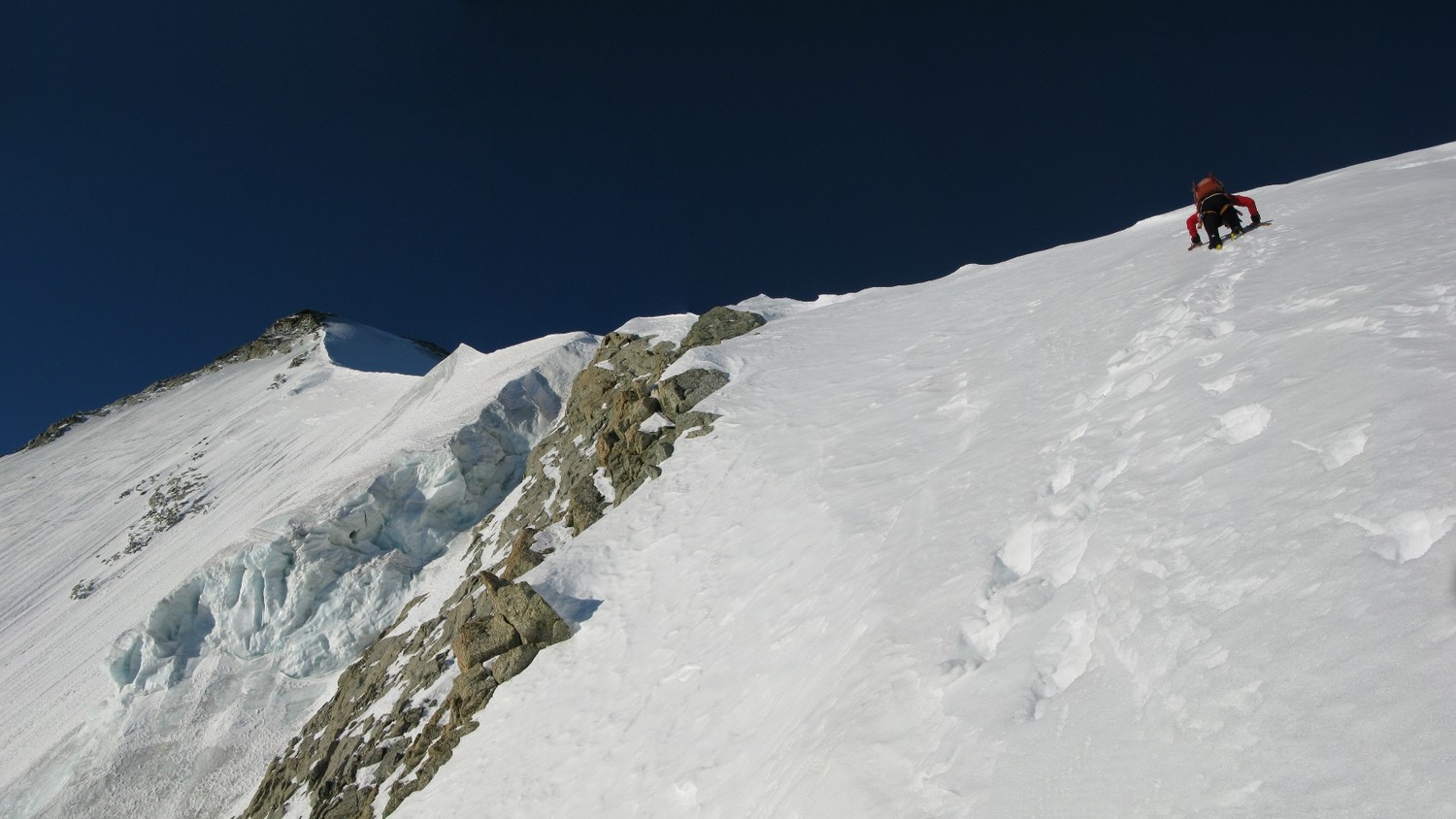 Verso l'uscita in cresta