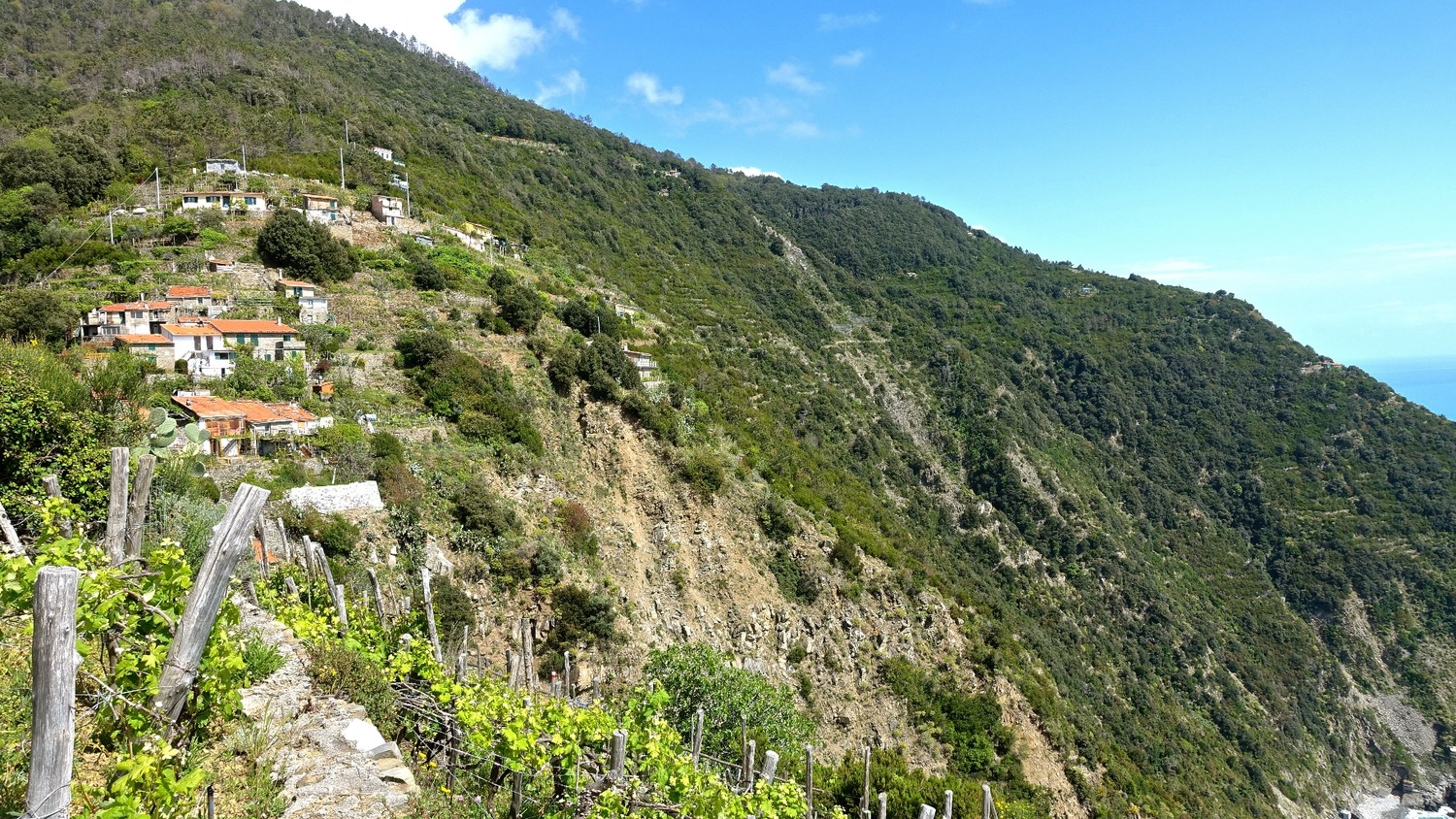 Vue sur l'itinéraire depuis Fossola