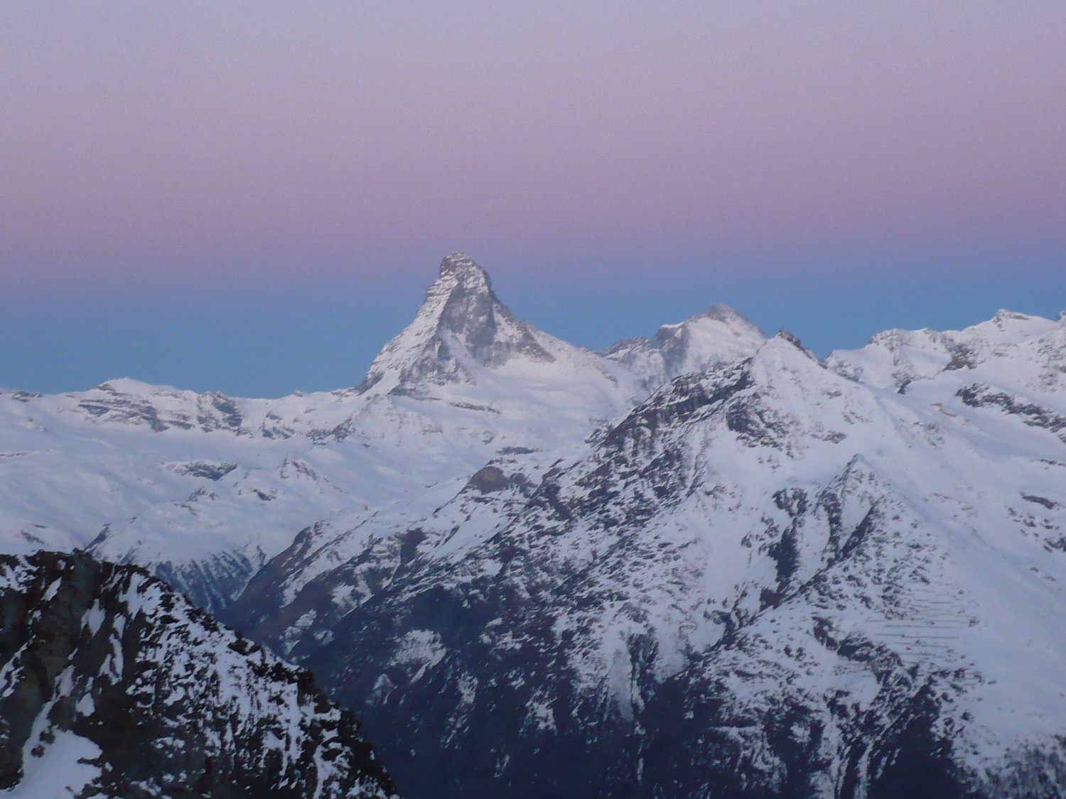 Cervin au petit matin