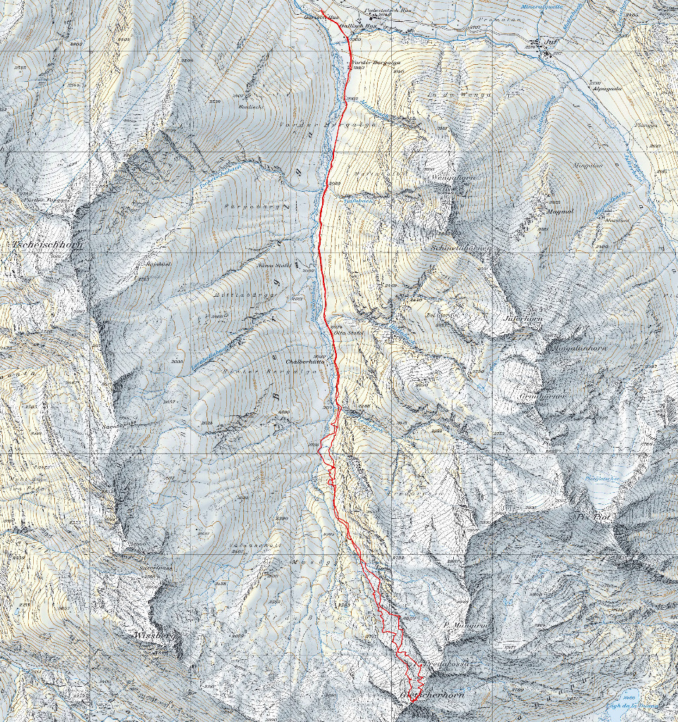 Tracciato GPS della gita del 07-05-2016 sviluppo di solo salita 8,65km